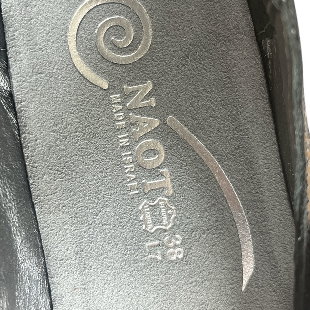 NAOT Black and Metallic Maryjane Comfort Shoes Size 38 or 7 - 7.5 - Picture 6 of 9